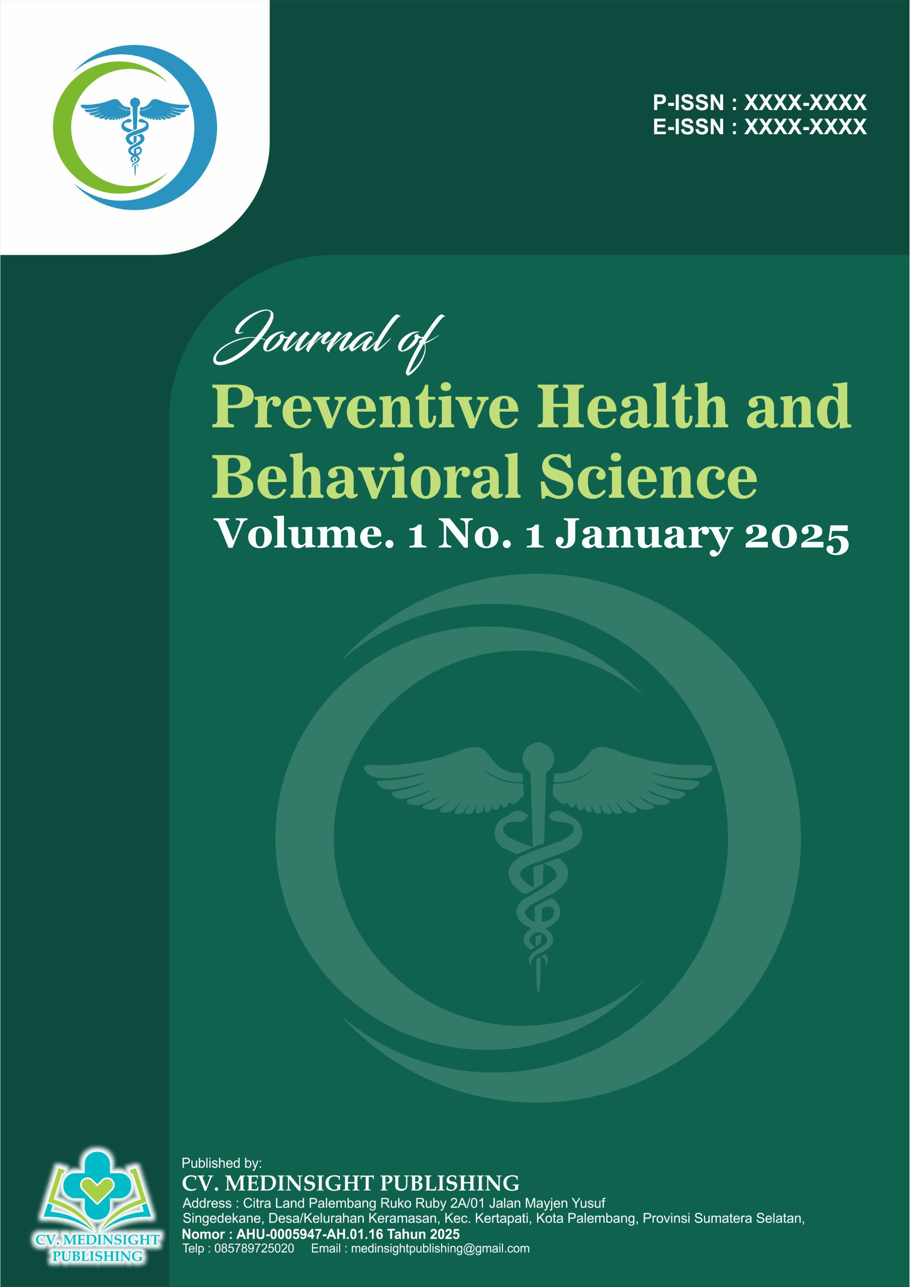 					View Vol. 1 No. 1 (2025): January : Journal of Preventive Health and Behavioral Science
				